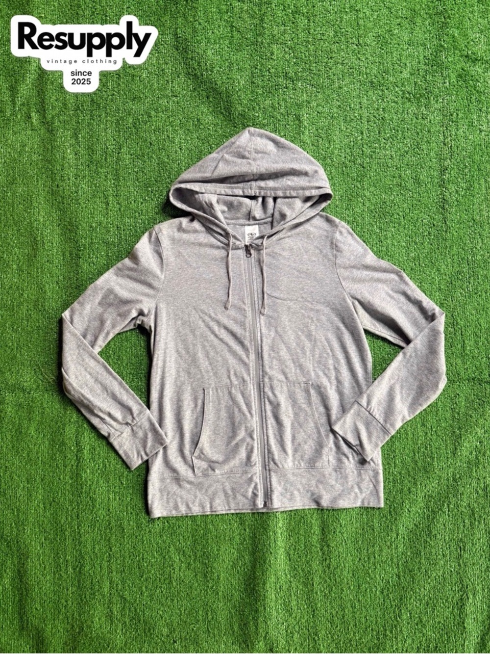 Athletic Works Heather Gray Full-Zip Hoodie